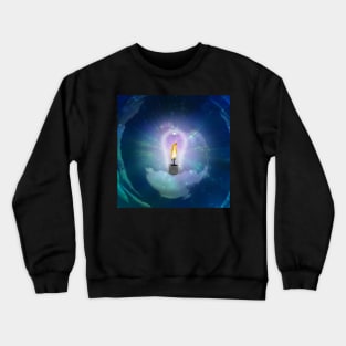 Light Bulb with Flame Crewneck Sweatshirt